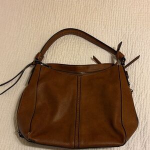 Realer Women's Brown Faux Leather Hobo Shoulder Bag